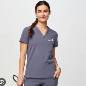 Figs Catarina Scrub Top, Size M, Color Space Navy